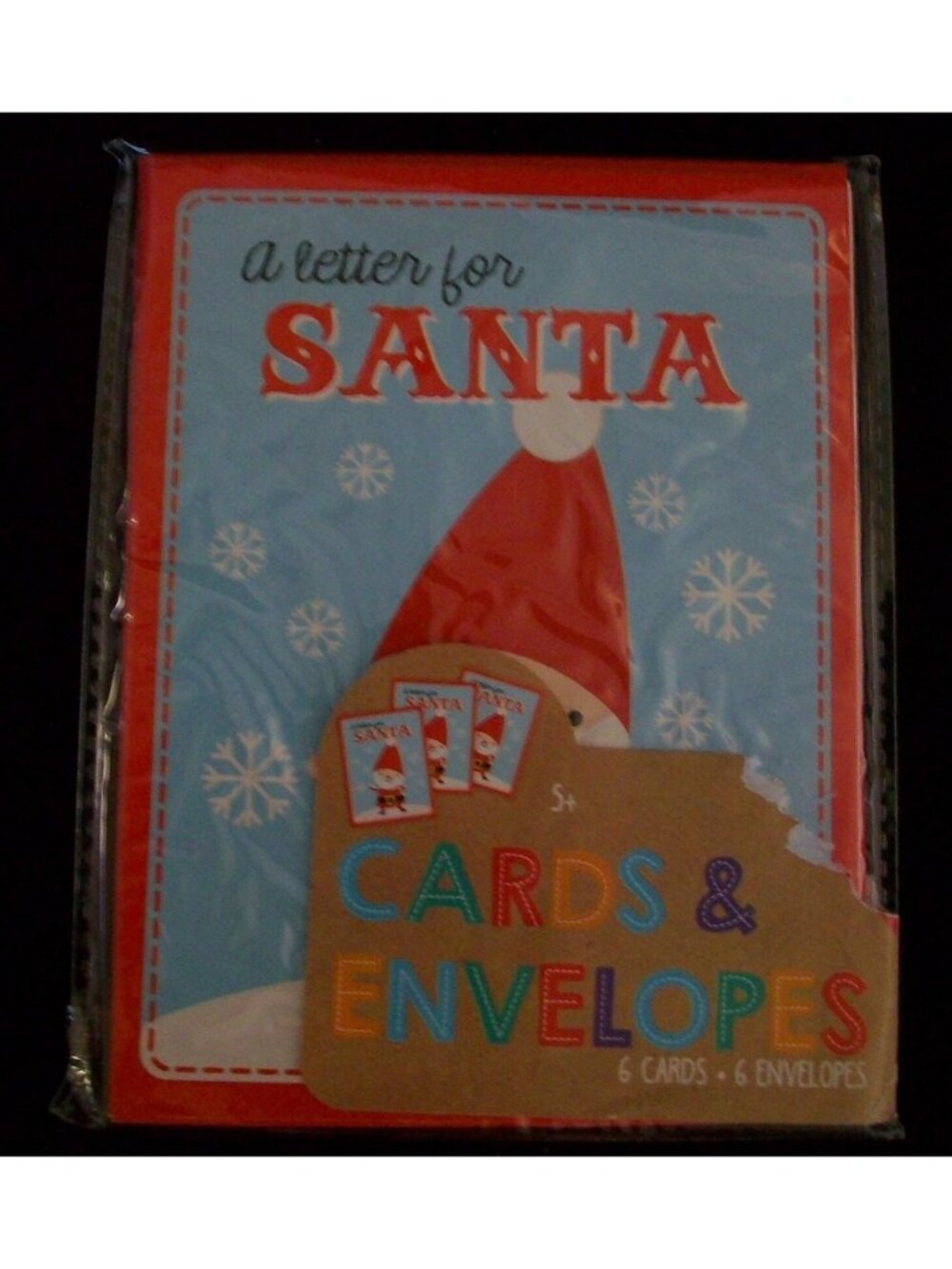 A Letter For Santa Card Set 6 Red Envelopes Kids Write Christmas Holiday